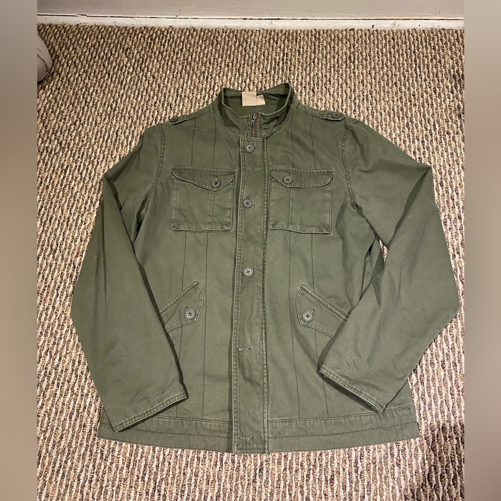 All Son large olive green military jacket